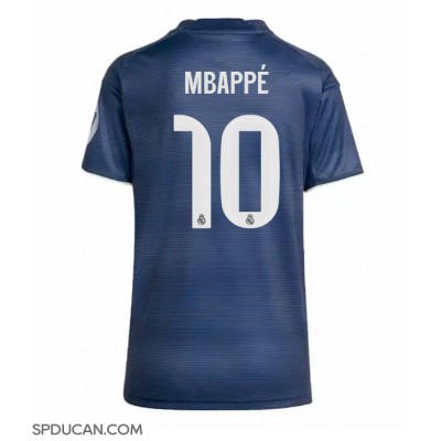 Zenski Nogometni Dres Real Madrid Kylian Mbappe #10 Gostujuci 2025-26 Kratak Rukav Zenski Nogometni Dres Real Madrid Kylian Mbappe #10 Gostujuci 2025-26 Kratak Rukav